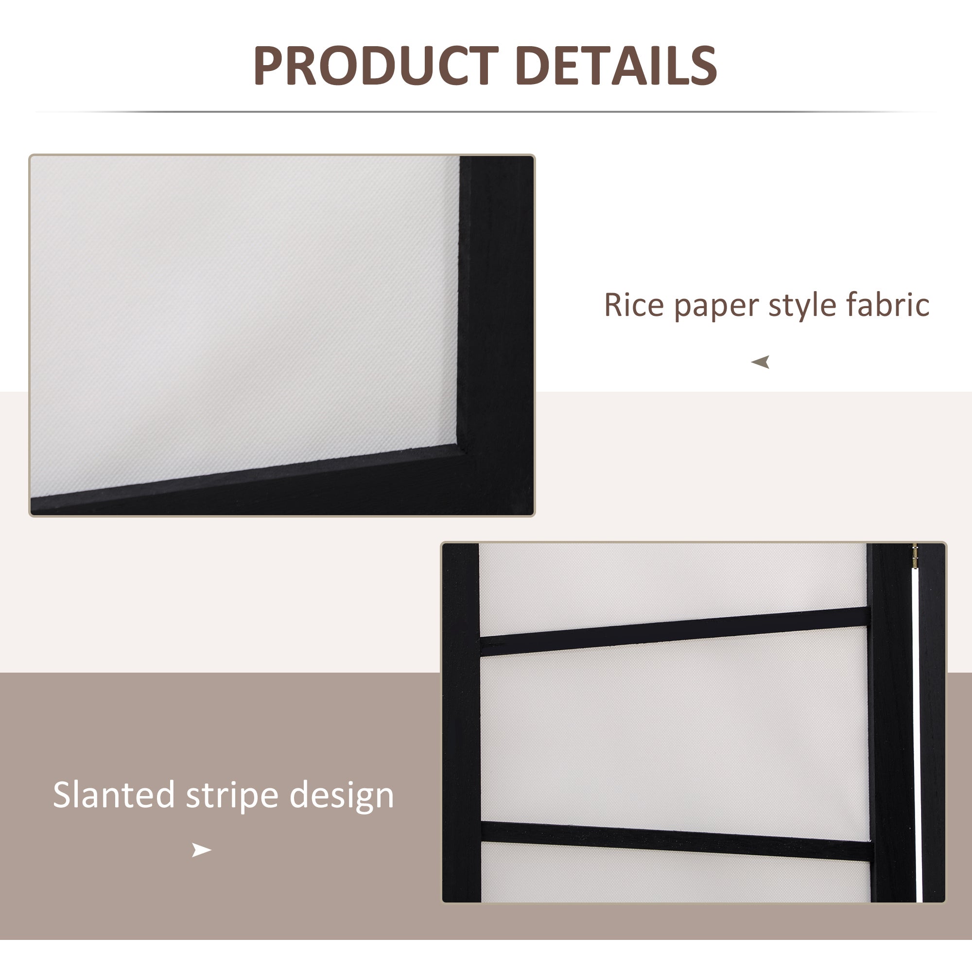 HOMCOM 5.6ft 3 Panel Room Divider, Folding Wood Privacy Screen, Freestanding Wall Partition Divider, White