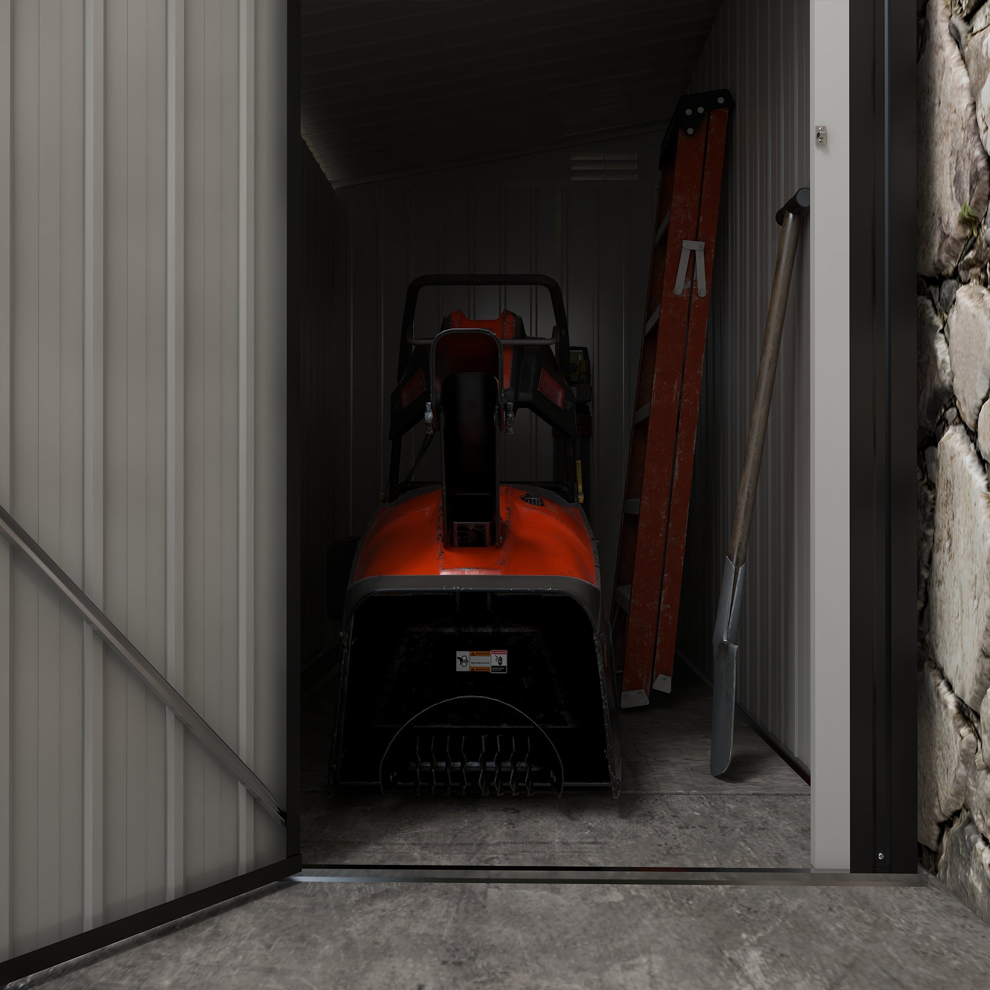 Outsunny 4' x 8' Steel Garden Storage Shed Lean to Shed Outdoor Metal Tool House with Lockable Door and 2 Air Vents for Backyard, Patio, Lawn, Dark Grey