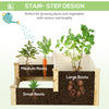 Outsunny 3 Tier Raised Garden Bed, Wooden Raised Planter Box Kit for Growing Vegetables, Herbs, Flowers, 42.5"x 34.6" x14.2", Natural