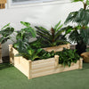 Outsunny 3 Tier Raised Garden Bed, Wooden Raised Planter Box Kit for Growing Vegetables, Herbs, Flowers, 42.5"x 34.6" x14.2", Natural