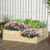 Outsunny 3 Tier Raised Garden Bed, Wooden Raised Planter Box Kit for Growing Vegetables, Herbs, Flowers, 42.5"x 34.6" x14.2", Natural