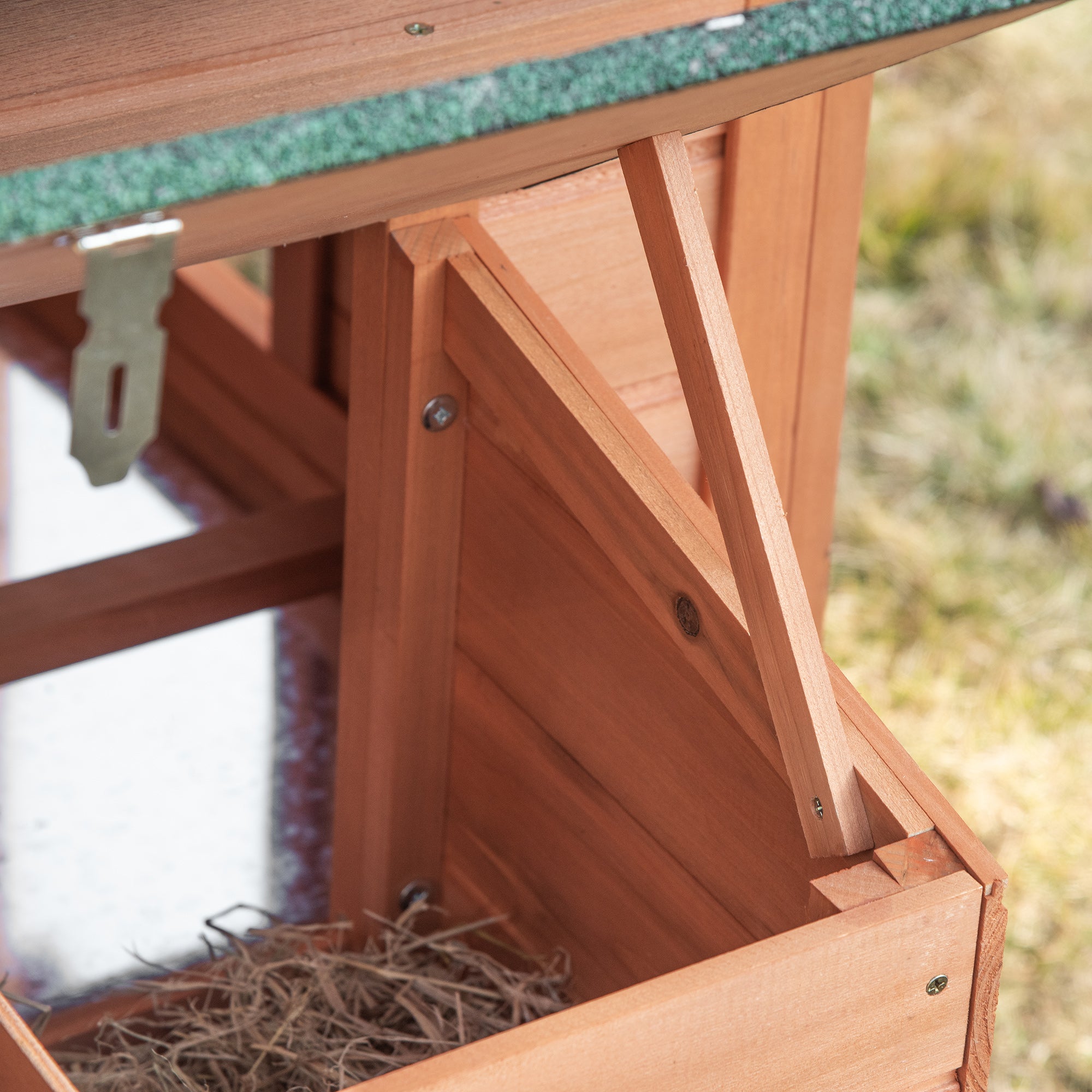 PawHut 69" Chicken Coop Wooden Hen House Rabbit Hutch Poultry Cage Pen Outdoor Backyard with Outdoor Run Nesting Box Removable Tray Waterproof Asphalt Roof Lockable Door Yellow