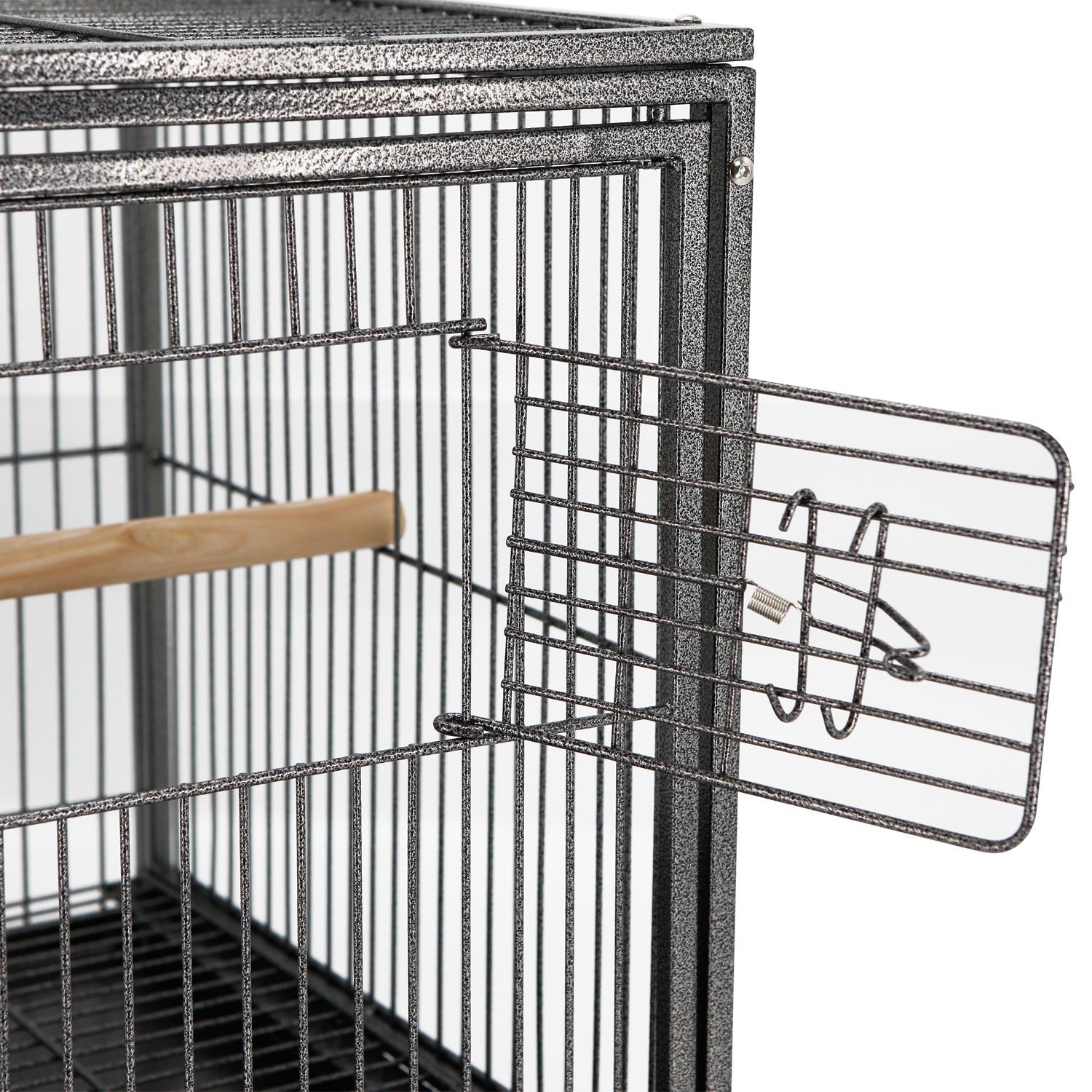 PawHut 22" Bird Carrier Cage Parrot Macaw Travel Cage Portable Elevated Aviary House with Feeding Bowls