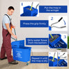 HOMCOM Mop Bucket with Wringer on Wheels for Floor Cleaning, 5 Gallon, Separate Dirty and Clean Water, Blue