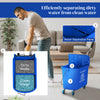 HOMCOM Mop Bucket with Wringer on Wheels for Floor Cleaning, 5 Gallon, Separate Dirty and Clean Water, Blue