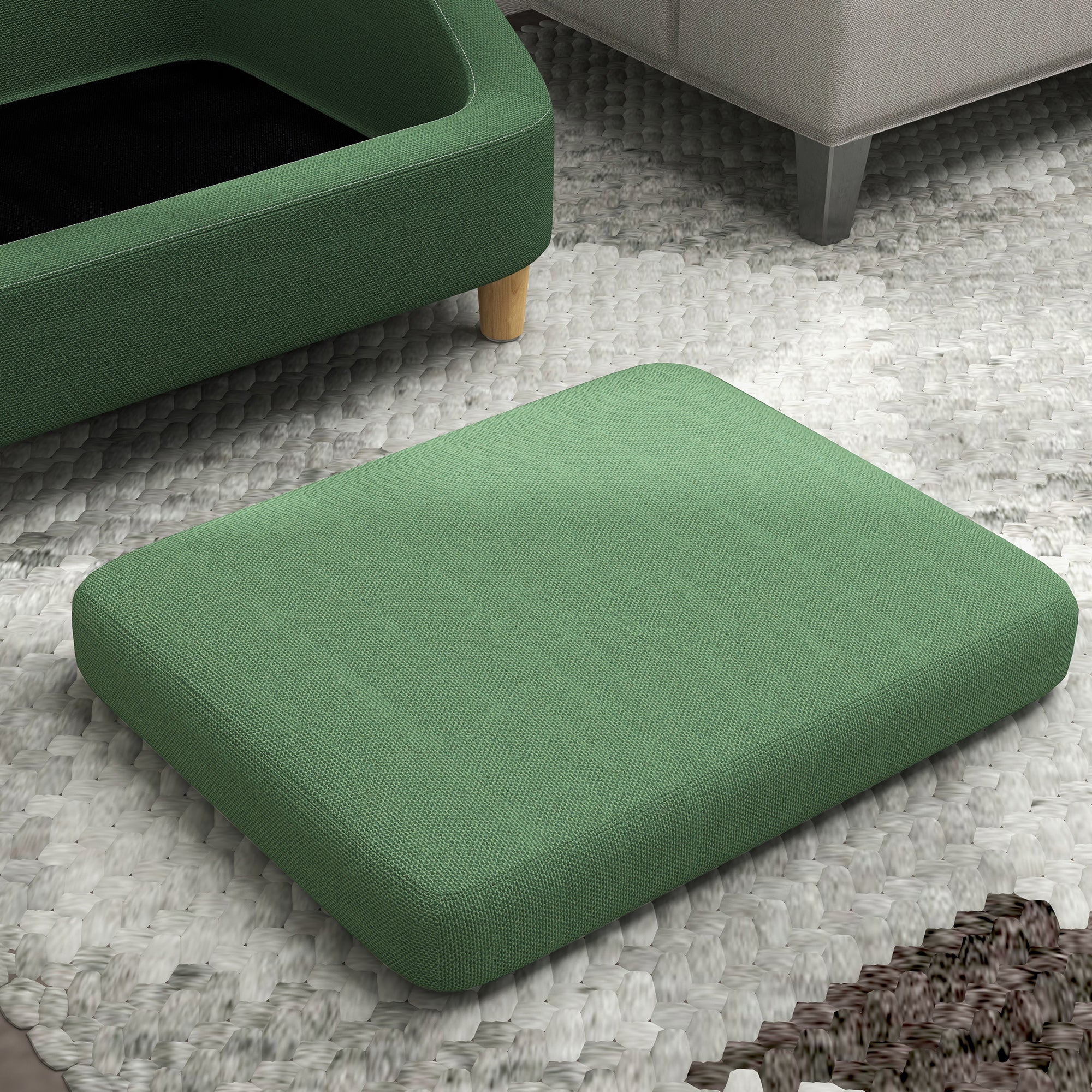 PawHut Dog Sofa Bed, Dog Couch Pet Bed for Small and Medium-Sized Dogs and Cats with Washable Cushion, Anti-Slip Pads, Dark Green
