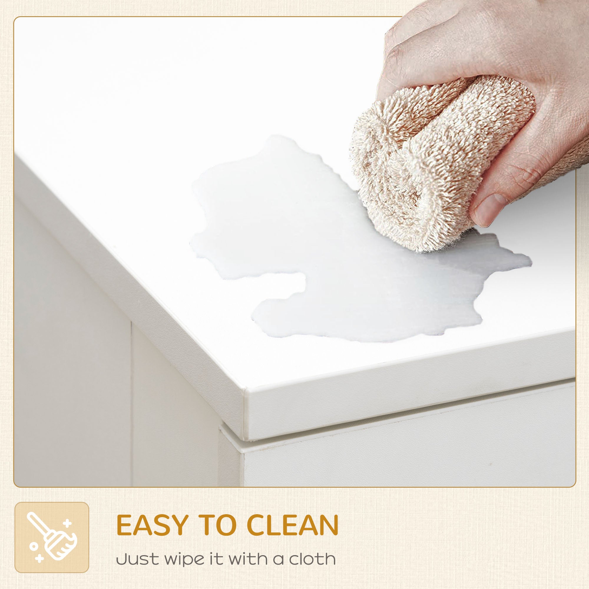 PawHut 32in Dog Crate Furniture with Cushion, 2 Doors, Dog Kennel End Table with Storage, Indoor Dog Cage for Small Medium Dogs, White