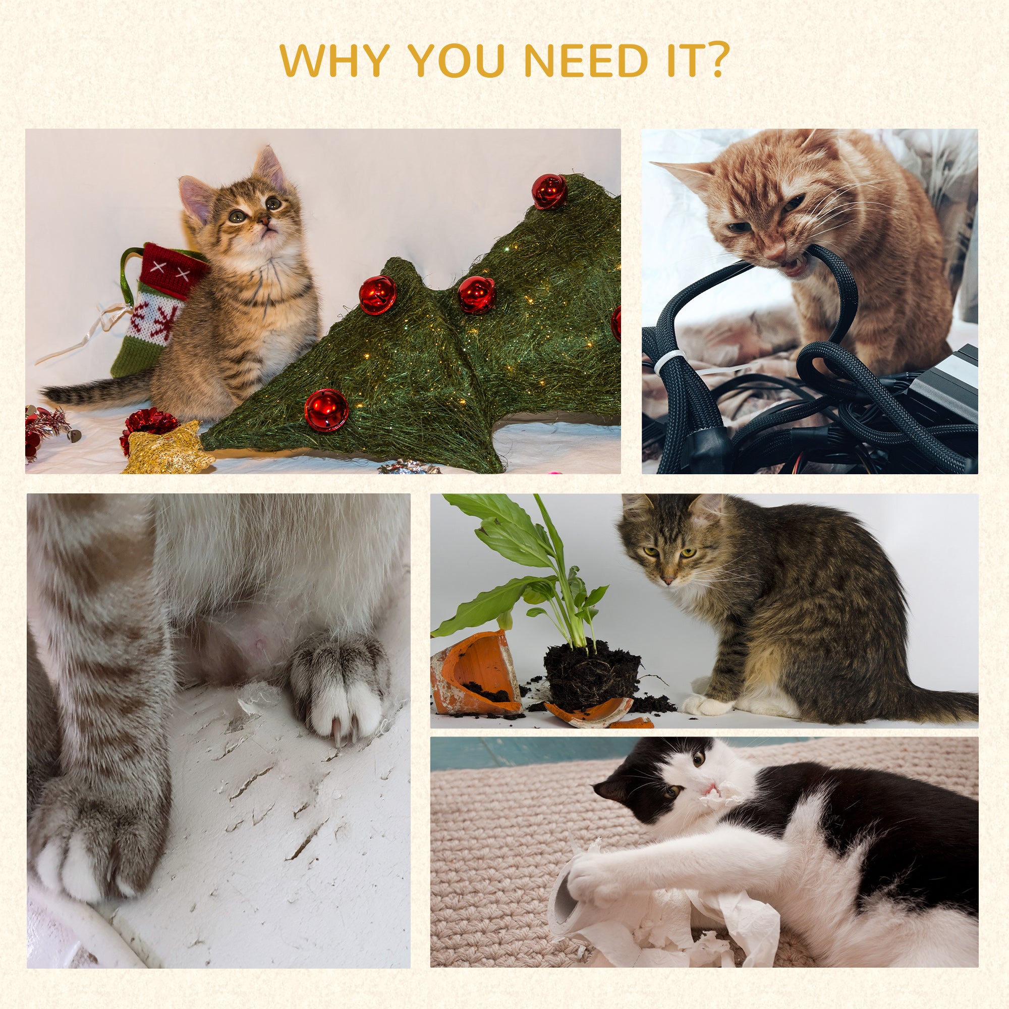 PawHut Multi-Level Cat Tree Condo Tower with Sisal-Covered Scratching Post, Activities for Kittens & Soft Cushion Luxury