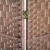 HOMCOM 4 Panels Room Divider, 6 Ft Tall Indoor Portable Folding Privacy Screens, Hand-Woven Double Hinged Freestanding Partition Wall Divider for Home Office, Natural
