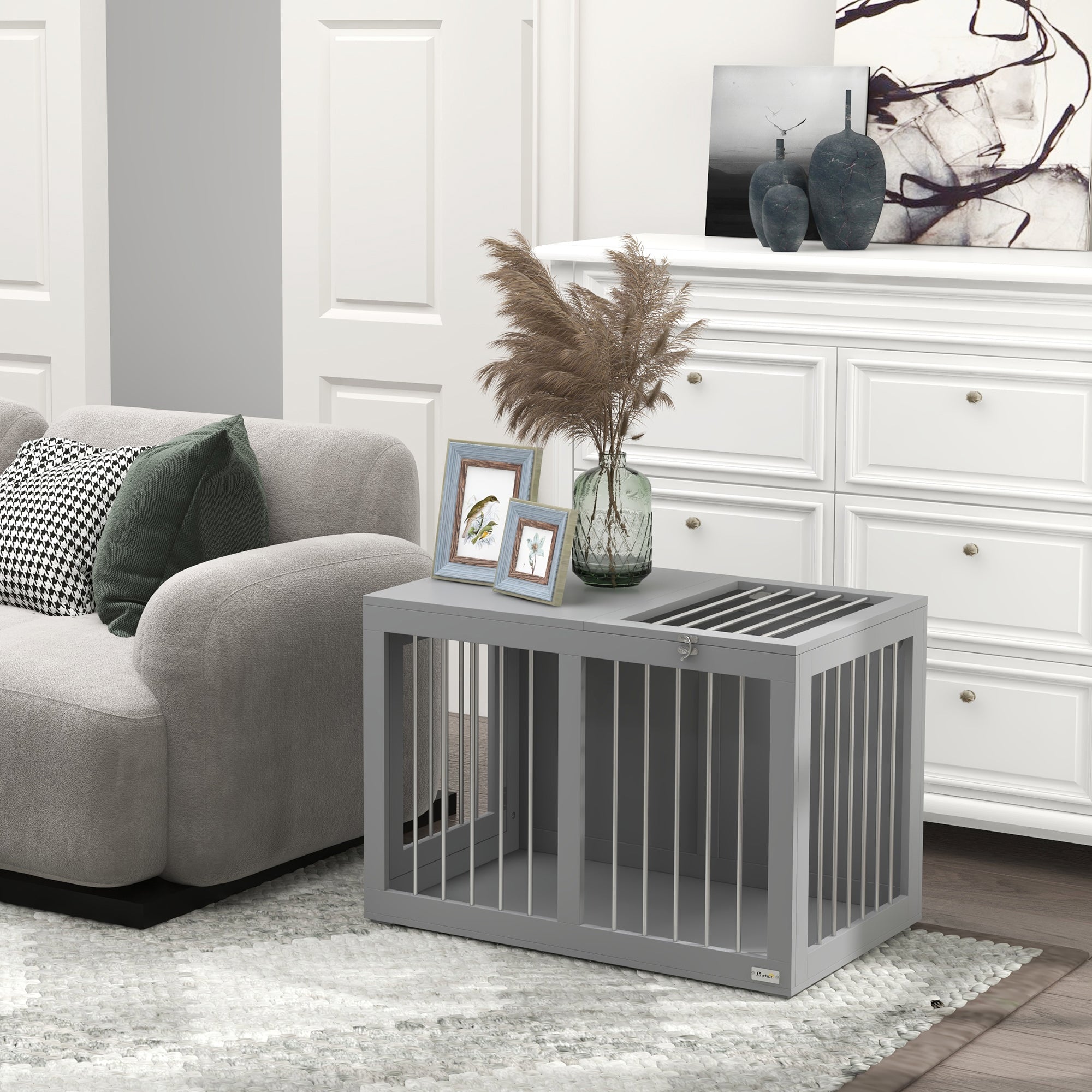 PawHut Dog Crate Furniture, 31.5