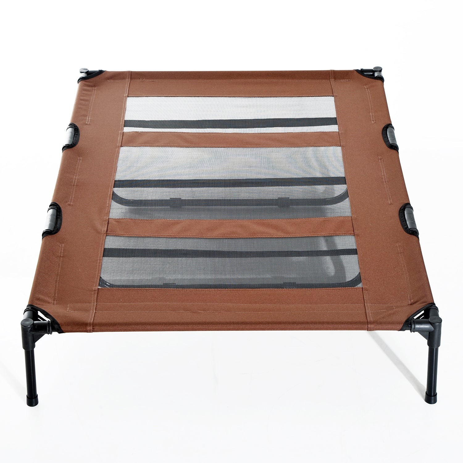 PawHut Elevated Dog Bed, Foldable Raised Dog Cot for XL Sized Dogs, Indoor & Outdoor, 48" x 36" x 9", Coffee