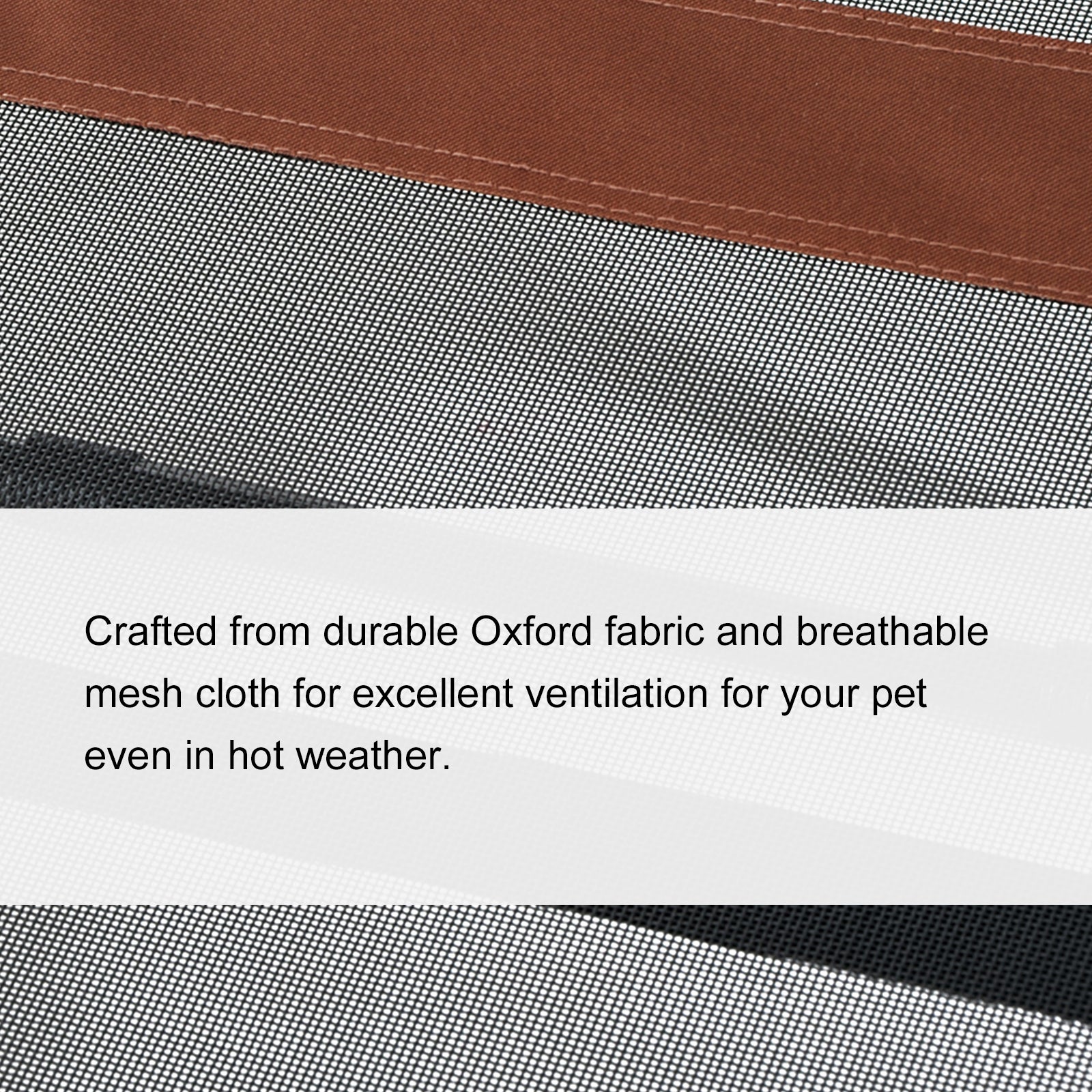 PawHut Elevated Dog Bed, Foldable Raised Dog Cot for XL Sized Dogs, Indoor & Outdoor, 48" x 36" x 9", Coffee
