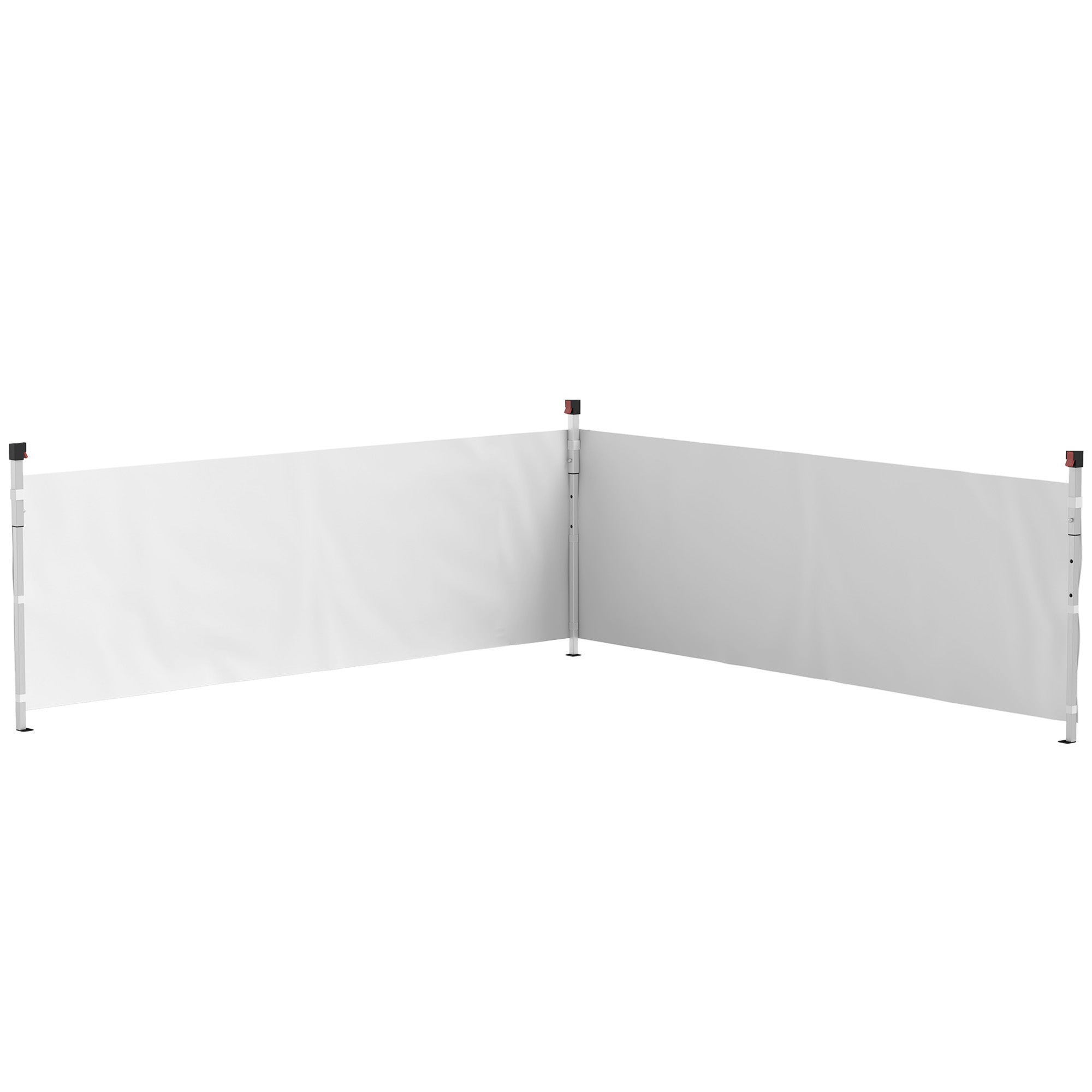 Outsunny 2 PCS Canopy Half Walls for 10' x 10' or 10' x 20' Pop Up Canopy, Canopy Sidewalls, 2 Packs Half Sidewalls Only, White