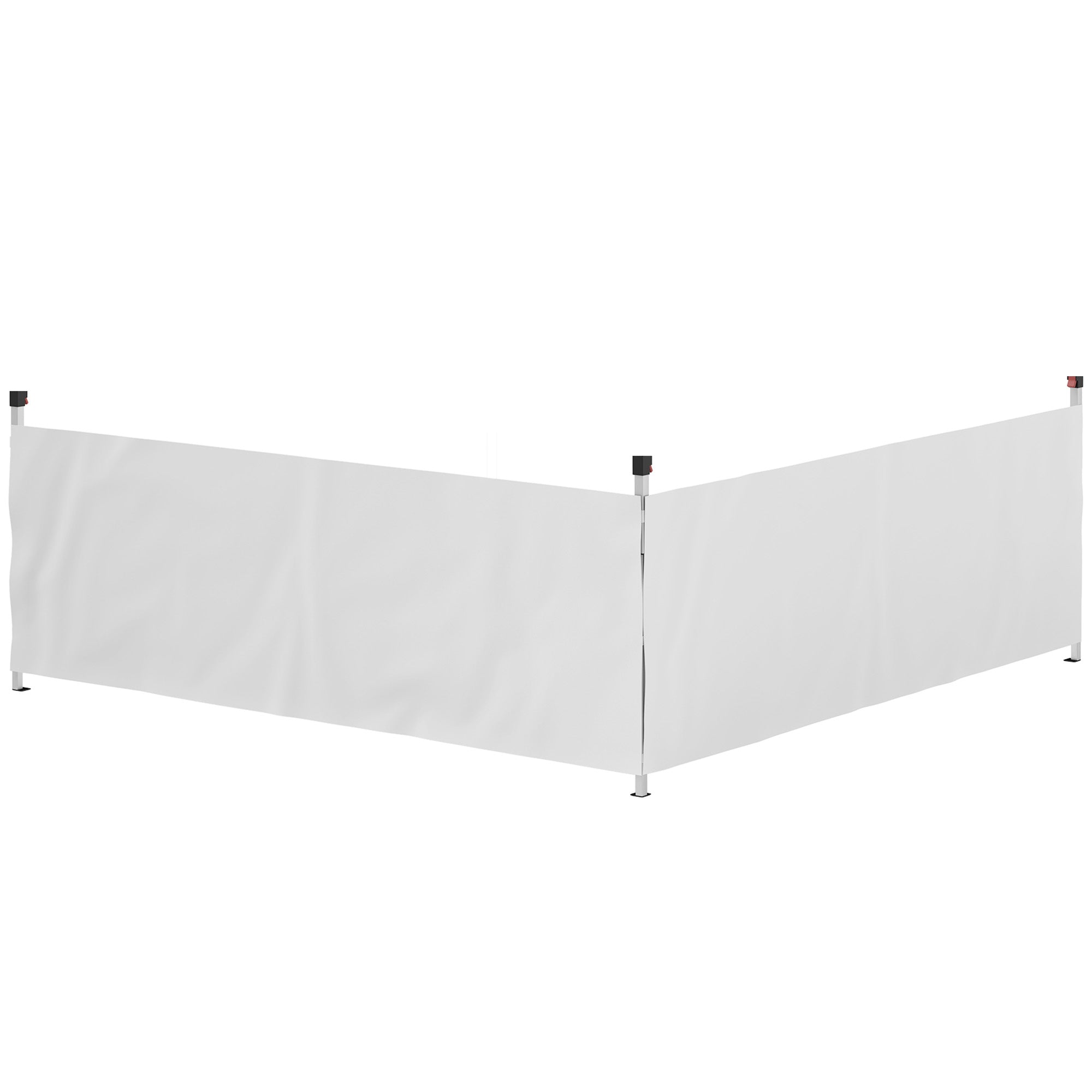 Outsunny 2 PCS Canopy Half Walls for 10' x 10' or 10' x 20' Pop Up Canopy, Canopy Sidewalls, 2 Packs Half Sidewalls Only, White