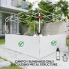 Outsunny 2 PCS Canopy Half Walls for 10' x 10' or 10' x 20' Pop Up Canopy, Canopy Sidewalls, 2 Packs Half Sidewalls Only, White