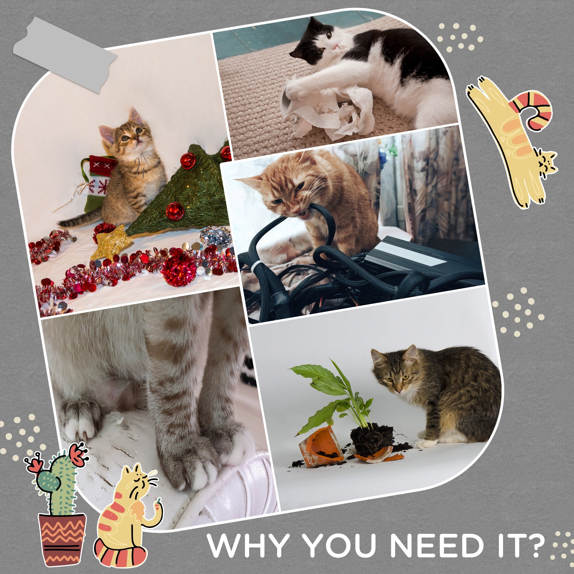 PawHut 136cm Cat Tree for Indoor Cats, Cat Tower with Scratching Posts, Cat Bed, Toy Ball - Grey