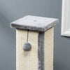 PawHut 32" Tall Cat Scratching Post for Indoor Cats and Kittens, Vertical Claw Scratcher, Sisal Cat Scratcher with Hanging Ball and Soft Plush, Grey