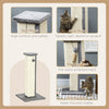 PawHut 32" Tall Cat Scratching Post for Indoor Cats and Kittens, Vertical Claw Scratcher, Sisal Cat Scratcher with Hanging Ball and Soft Plush, Grey