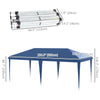 Outsunny 10' x 19' Outdoor Pop Up Party Tent Garden Easy Set Up Gazebo Canopy Market Event Sunshade Blue