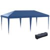 Outsunny 10' x 19' Outdoor Pop Up Party Tent Garden Easy Set Up Gazebo Canopy Market Event Sunshade Blue