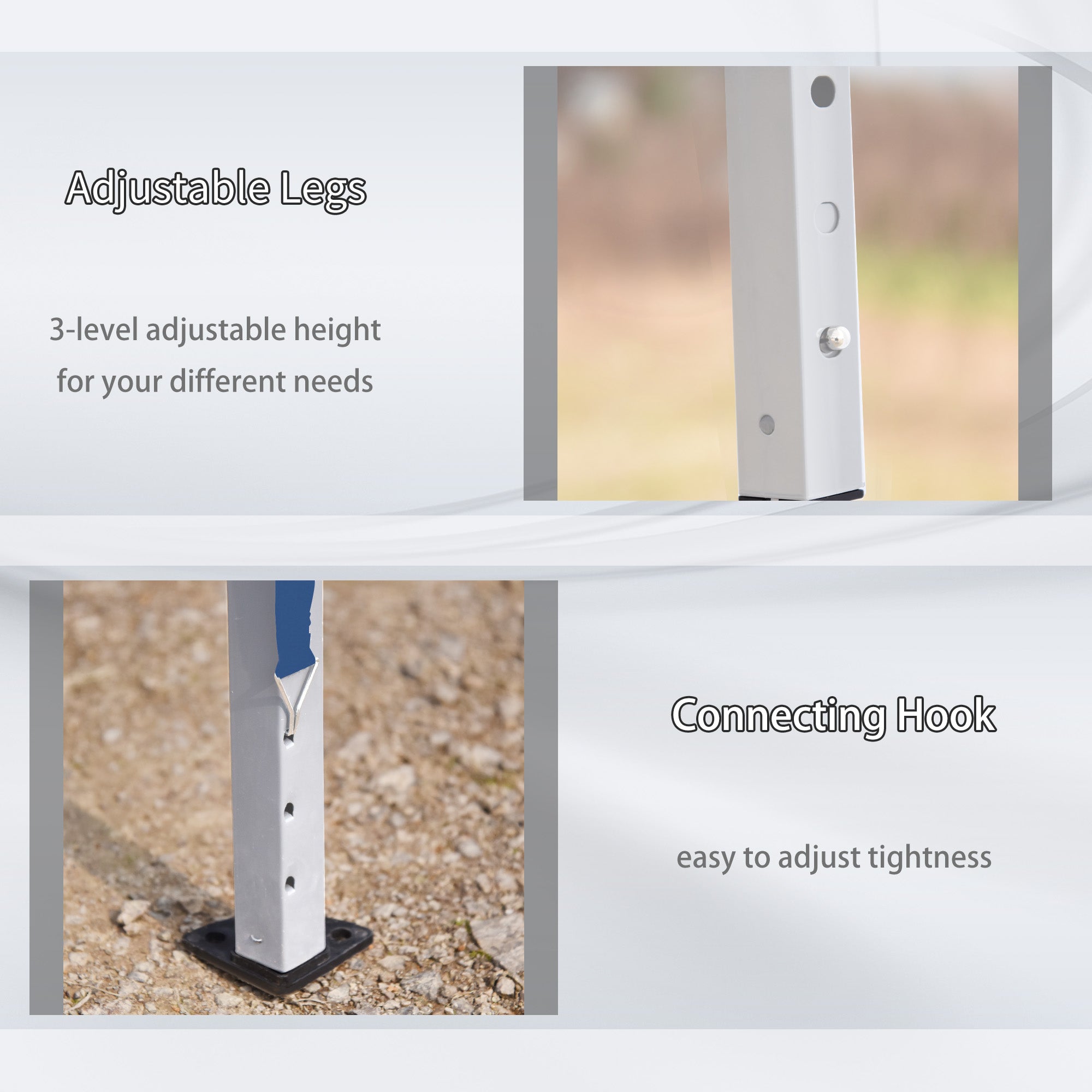 Outsunny 10' x 19' Outdoor Pop Up Party Tent Garden Easy Set Up Gazebo Canopy Market Event Sunshade Blue