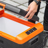 Outsunny 32 Quart Car Fridge, Portable Freezer, Electric Cooler Box with 12/24V DC and 100-240V AC for Camping, Driving, Picnic