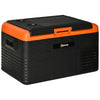 Outsunny 32 Quart Car Fridge, Portable Freezer, Electric Cooler Box with 12/24V DC and 100-240V AC for Camping, Driving, Picnic