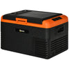 Outsunny 32 Quart Car Fridge, Portable Freezer, Electric Cooler Box with 12/24V DC and 100-240V AC for Camping, Driving, Picnic