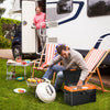 Outsunny 32 Quart Car Fridge, Portable Freezer, Electric Cooler Box with 12/24V DC and 100-240V AC for Camping, Driving, Picnic