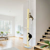 PawHut Floor to Ceiling Cat Tree,  4-tier Cat Tower for Large Cats with Adjustable Height 87"-102", Sisal Scratching Posts, Anti-tip Kit, Perches, Toy Ball, Yellow