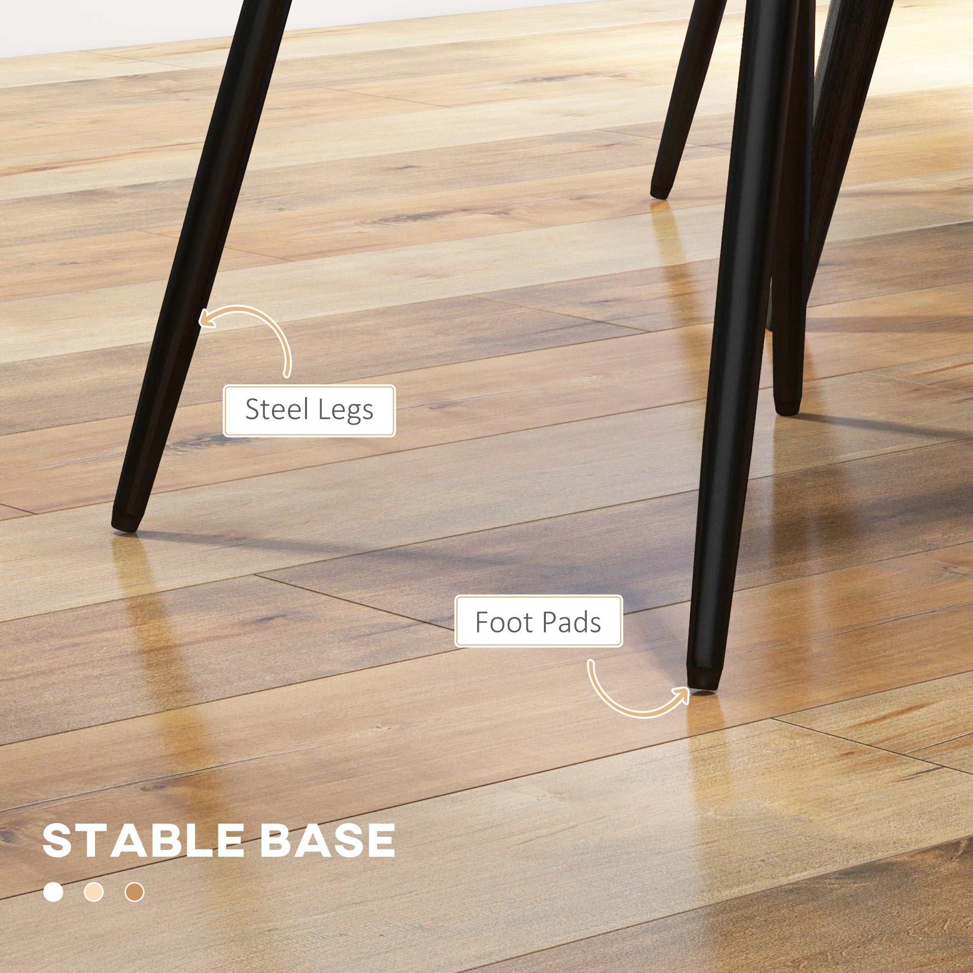 HOMCOM Dining Chairs Set of 4, Modern PU Leather Upholstered Kitchen Chairs with Diamond Tufted Backs and Steel Legs for Living Room, Dining Room, Bedroom, Grey