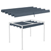 Outsunny Retractable Pergola Canopy, Sun Shade Cover, UV30+ Protected Replacement Canopy Fabric for 9.8' x 7.1' Pergola, Dark Grey