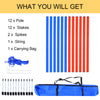PawHut 12 PCs Dog Agility Equipment Set, Portable Dog Obedience Training Equipment with Weave Poles and Carrying Bag for Outdoor Play Run