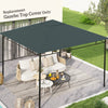 Outsunny 9.8' x 9.7' Square Gazebo Canopy Replacement UV Protected Top Cover Sun Shade Grey