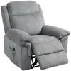 HOMCOM Vibration Massage Recliner Chair, Manual Corduroy Reclining Chair for Living Room with Side Pockets, Footrest, Remote, Easy Assembly, Grey