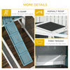 PawHut 61'' L 2-Story Rabbit Hutch Bunny Cage Small Animal House with Pull Out Tray, Detachable Run, Ramp, for Indoor Outdoor, Light Blue
