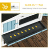 PawHut 61'' L 2-Story Rabbit Hutch Bunny Cage Small Animal House with Pull Out Tray, Detachable Run, Ramp, for Indoor Outdoor, Light Blue