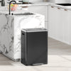 HOMCOM Dual Kitchen Garbage Bin, 2 x 5 Gallon (2 x 20 L) Trash Can with Foot Pedal, Soft-Close Garbage Can with Removable Inner Buckets, Lid, Fingerprint-Proof for Kitchen, Black