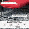 Outsunny Outdoor Lounge Chair with Padded Cushion, Folding Reclining Patio Garden Chair with Recline Back, Footrest, for Poolside, Patio, Wine Red