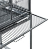 PawHut 64" Large Bird Cage, Rolling Metal Parrot Cage, Bird House with Detachable Rolling Stand, Storage Shelf, Wood Perch, Food Container, 30.25" x 18.5" x 64"