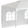 Outsunny 10x13ft Outdoor Gazebo Canopy, Garden Party Tent Patio, Sun Shade Shelter Wedding Tent with Mesh Sidewalls and 2 Doors, White