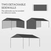 Outsunny 10x13ft Outdoor Gazebo Canopy, Garden Party Tent Patio, Sun Shade Shelter Wedding Tent with Mesh Sidewalls and 2 Doors, White