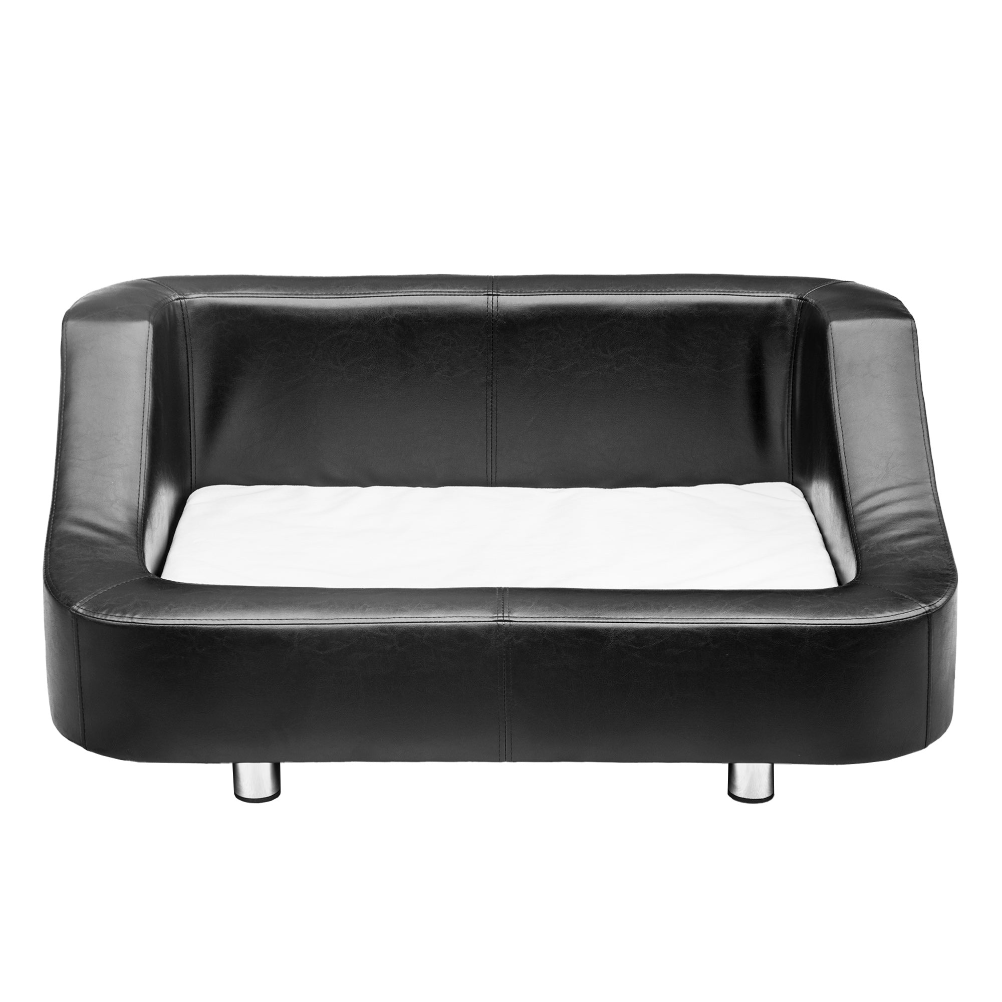 PawHut Pet Sofa Indoor Dog Cat Puppy Bed PU Leather Chair Cushion Mat (67L x 52Dx 40Hcm)