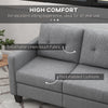HOMCOM Sectional Sofa with Changeable Chaise, 3 Seater Corner Sofa with Ottoman, L Shape Couch with Thick Padded Cushion for Living Room, Office, Light Grey