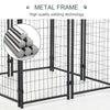 PawHut 8' x 4' x 6' Large Outdoor Dog Kennel Run Steel Fence with UV-Resistant Oxford Cloth Roof & Secure Lock
