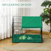 PawHut Metal Rabbit Cage with Water-resistant Cover, Outdoor Small Animal Cage, Cat Playpen Kennel Enclosure, Black