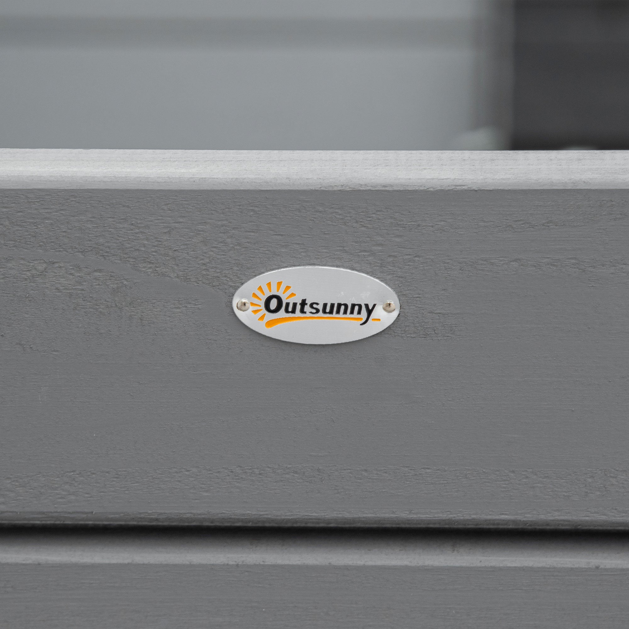 Outsunny Wooden Garden Bench for Outdoor, 2-person Patio Bench, Loveseat Furniture for Lawn, Deck, Yard, Porch and Entryway, Grey