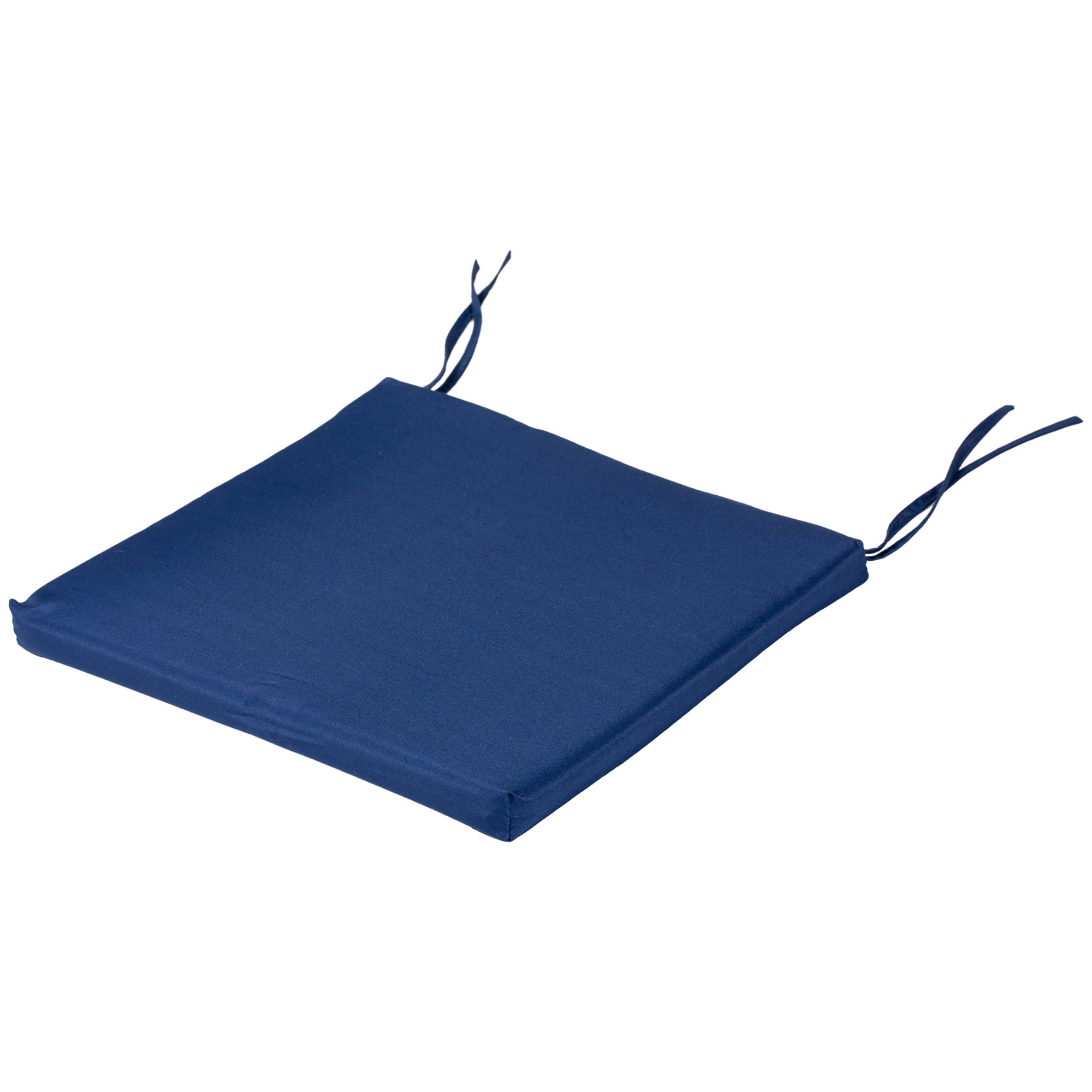 Outsunny 6-Piece Patio Chair Cushions Pillows, Seat Replacement Patio Cushions Set with Ties for Indoor Outdoor Garden Furniture, Deep Blue