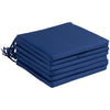 Outsunny 6-Piece Patio Chair Cushions Pillows, Seat Replacement Patio Cushions Set with Ties for Indoor Outdoor Garden Furniture, Deep Blue