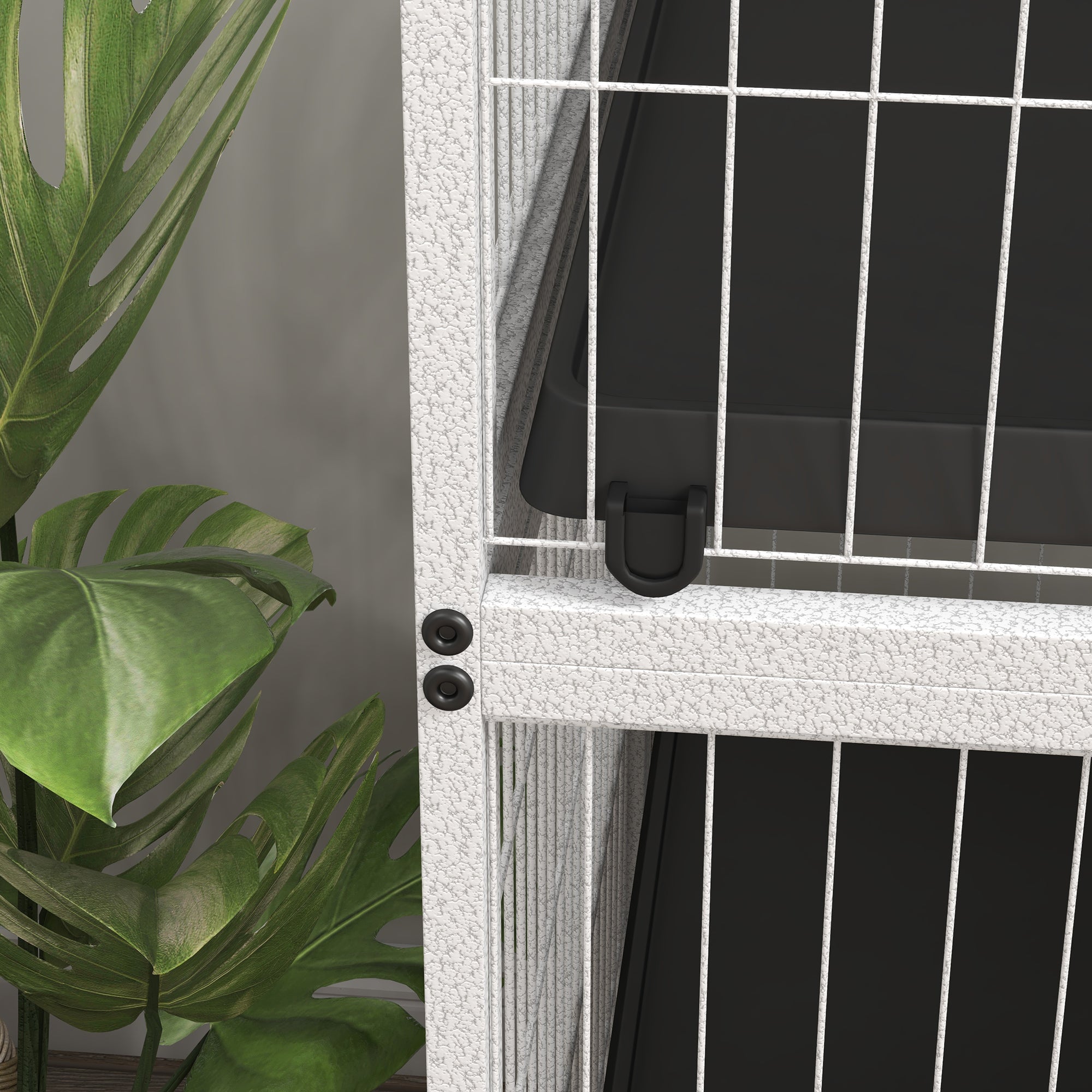 PawHut 50" 5-Tier Small Animal Cage, Ferret Cage, Large Chinchilla Cage with Hammock Accessory & Heavy-Duty Steel Wire, Small Animal Habitat with 4 Doors, Removable Tray, White